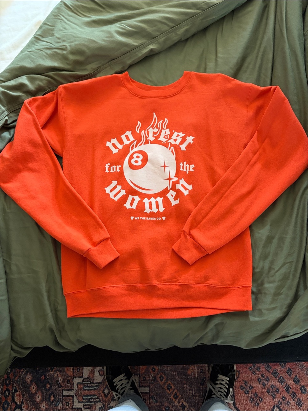No Rest for the Women Orange Crewneck Sweatshirt